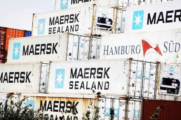 Shipping containers pictured in Dublin in October 2019.