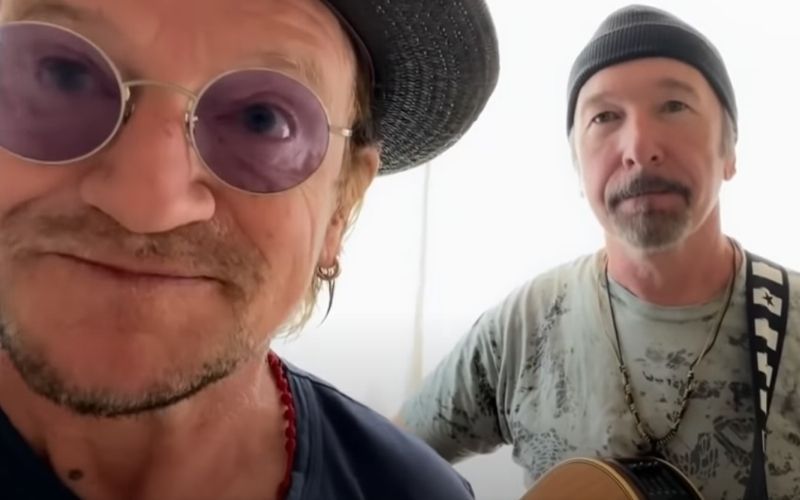 WATCH: U2’s Bono and The Edge perform acoustic snippet of “Stairway to Heaven”