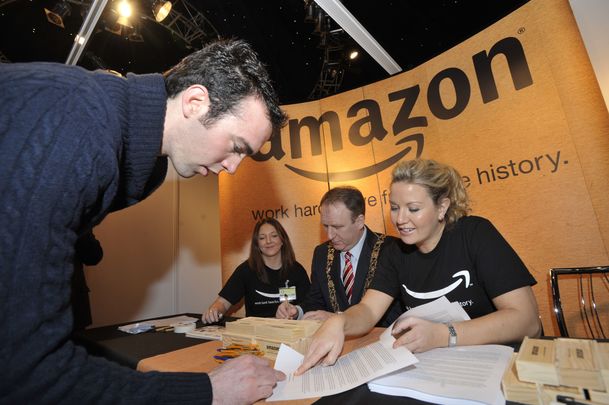 An Amazon kiosk at a 2011 Career Zoo event in Dublin.