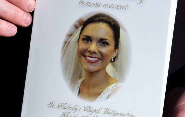 January 17, 2011: The order of service for Michaela McAreavey\'s funeral mass at St Malachy\'s church outside Ballygawley in Co Tyrone.