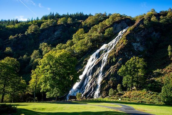 Powerscourt Waterfall is a popular tourist destination in County Wicklow. 