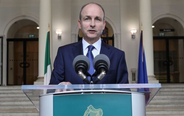August 7, 2020: Taoiseach Micheál Martin announcing new restrictions for Counties Kildare, Laois, and Offaly.