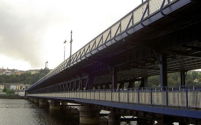 The man entered the River Foyle from the Craigavon Bridge on Wednesday. 