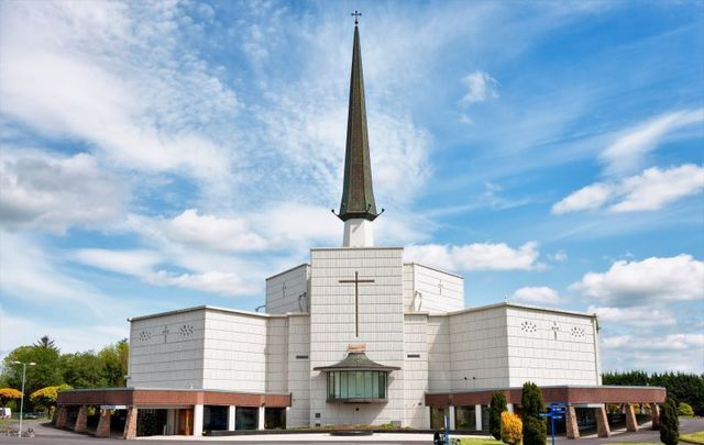 Knock Basilica at Knock Shrine in Knock, County Mayo, Ireland.