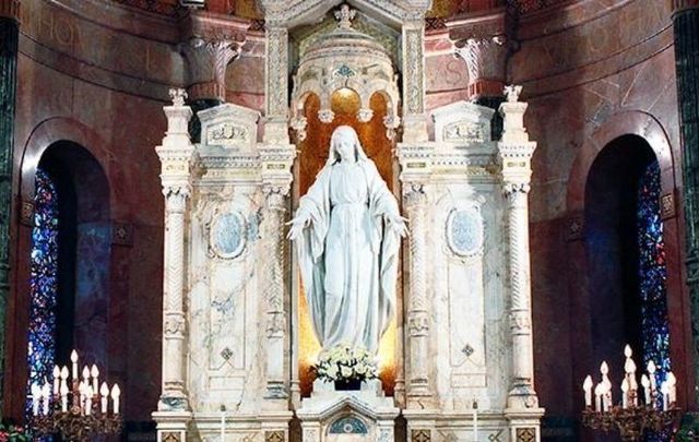 Inside the Miraculous Medal Shrine in Philadelphia.