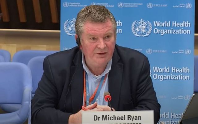 Dr. Mike Ryan, pictured here at a WHO press briefing in May 2020.