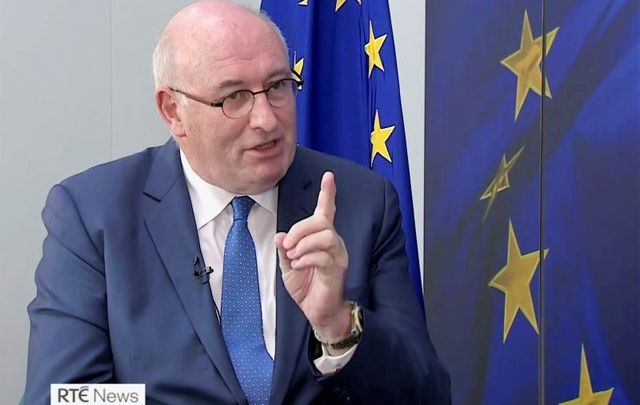 August 25, 2020: Phil Hogan, the Irish EU Commissioner for Trade, in an interview with Tony Connolly for RTE News.
