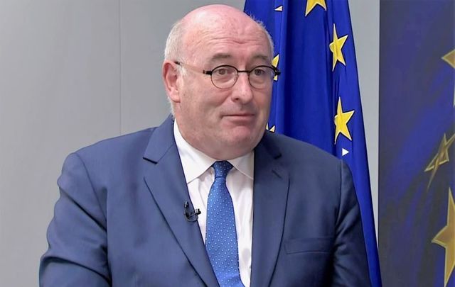 Phil Hogan during his interview with RTE News on Tuesday, August 25, 2020.