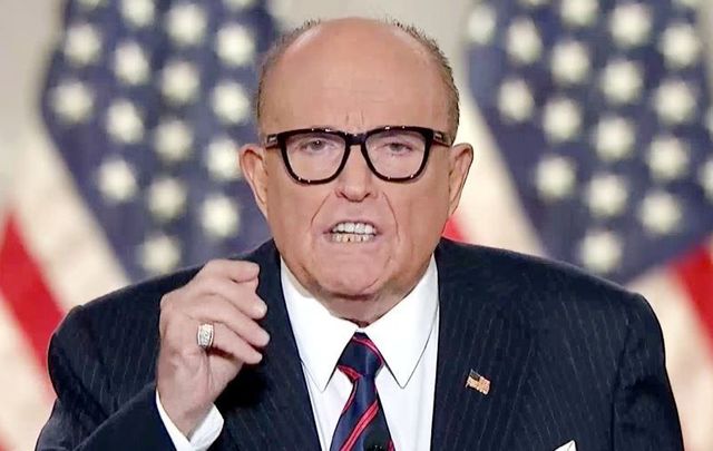 August 27, 2020: Personal attorney to President Donald Trump and former Mayor of New York City Rudy Giuliani addressing the Republican National Convention.