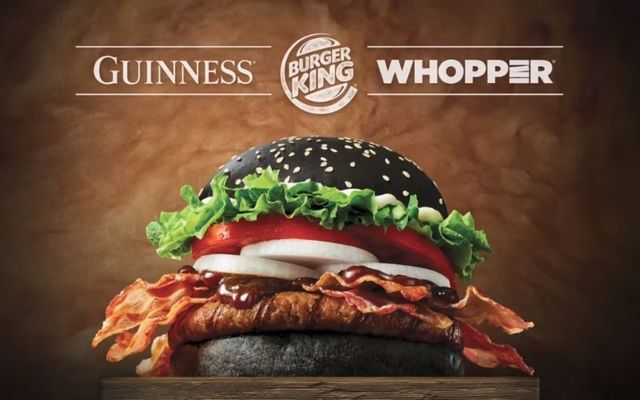 Burger King has teamed up with Guinness to release this mouthwatering burger.