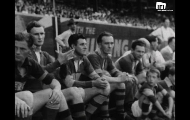 Scenes from the 1947 GAA All-Ireland Football final between Cavan and Kerry that was hosted in New York.