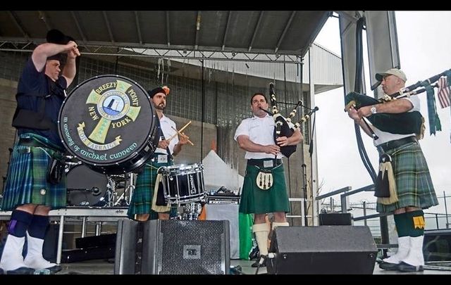 The Breezy Point Pipe Band performing at the 33rd Great Irish Fair in Brooklyn, NY.
