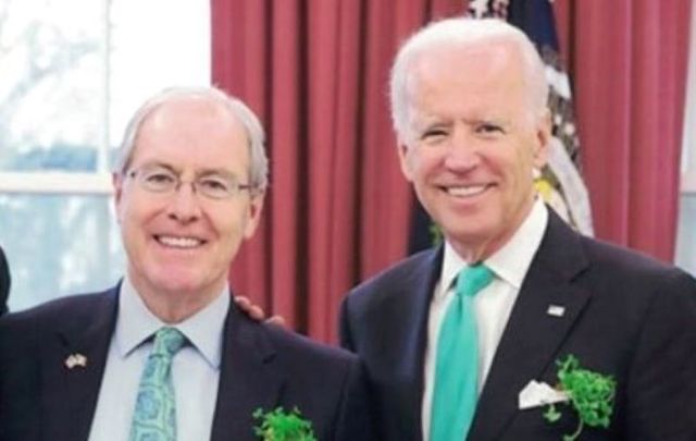 Former Ambassador Kevin O\'Malley is one of several Irish American co-chairs of \"Catholics for Biden.\"