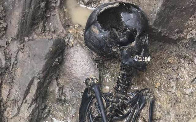 Skeletal remains of a Viking child have been found at a dig site in Dublin.