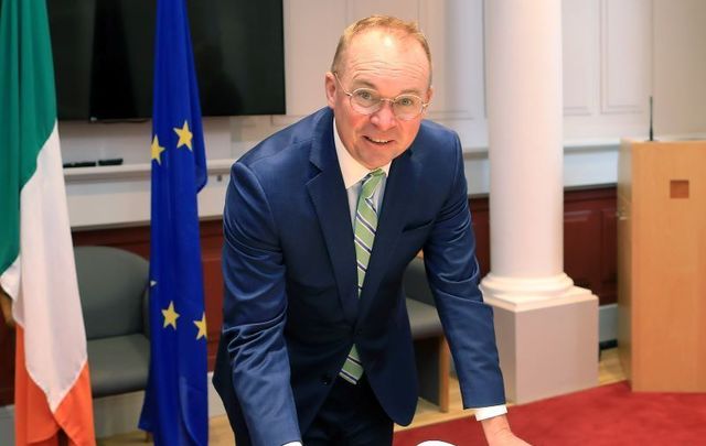 September 28, 2020: US Special Envoy to Northern Ireland Mick Mulvaney at Government Buildings in Dublin.