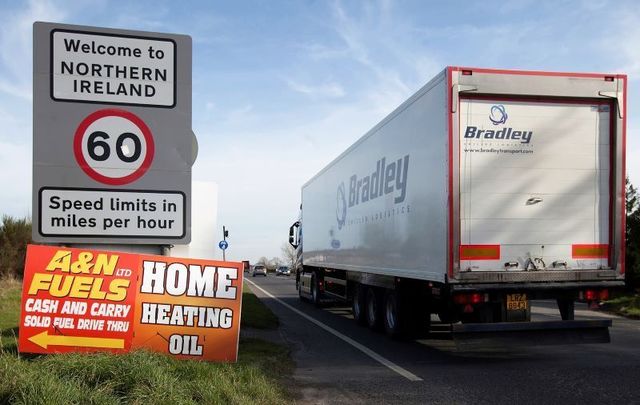 March 24, 2017: Bridgend Village in County Donegal, the most direct crossing from the Republic of Ireland into Derry City. 