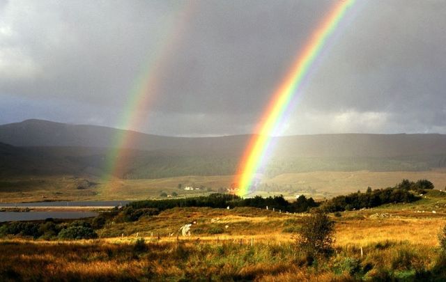 A double rainbow in Dunlewy, Co Donegal.