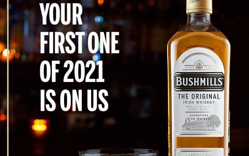 Free Bushmills Irish Whiskey for every American who wants it to start 2021