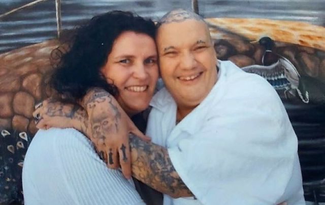 Heike Phelan and her husband William, photographed during one of her visits to the inmate.