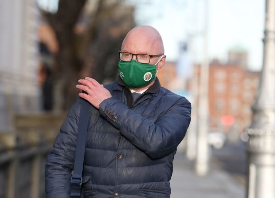 Ireland\'s Minister for Health, Stephen Donnelly, photographed outside government buildings, on Merrion Row.