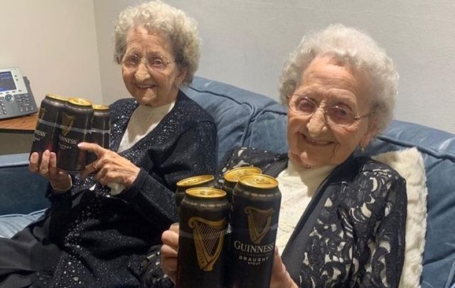 Guinness-loving 96-year-old twins "in shock" after testing positive