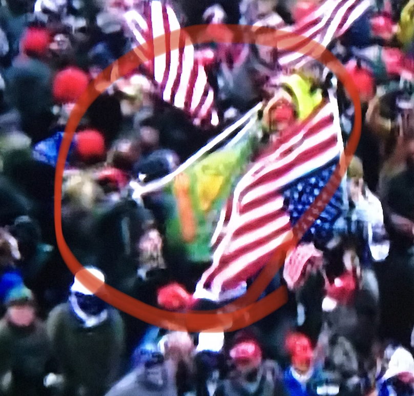 Irish Brigade flag flown by mob members at Capitol riots