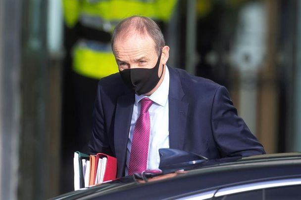 January 13, 2021: Taoiseach Micheal Martin arriving at the Convention Center in Dublin for the start of the Dail where he presented a state apology to the survivors of Ireland\'s Mother and Baby Homes.