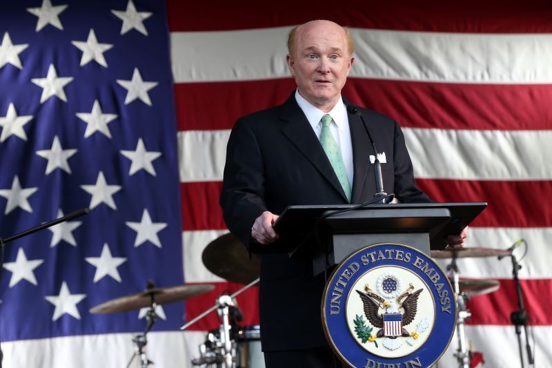 Edward Crawford's time as US Ambassador to Ireland "has come to an end"