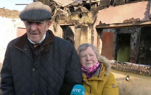 Pat and Attracta Murray barely escaped the blaze with their lives but lost all of their life-long possessions. 