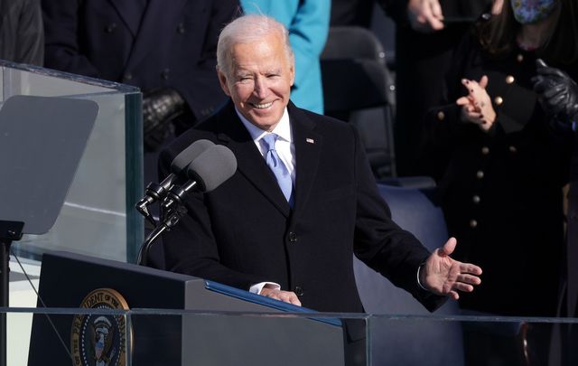 January 20, 2021: Joe Biden at his inauguration.