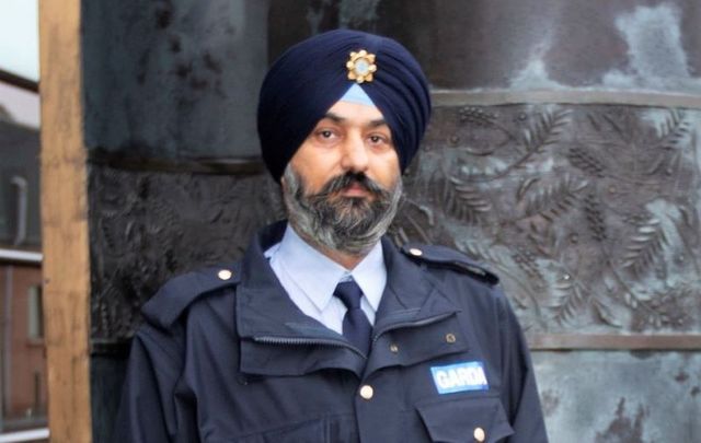 Ravinder Singh Oberoi, the first Sikh member of Ireland\'s Garda Reserves.