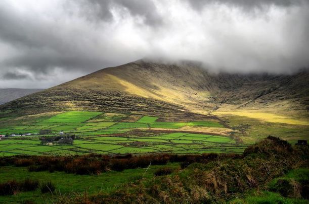 Rain clouds rolling in near Dingle, County Kerry.