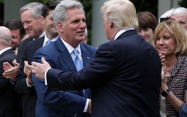 Kevin McCarthy with Donald Trump in 2017.