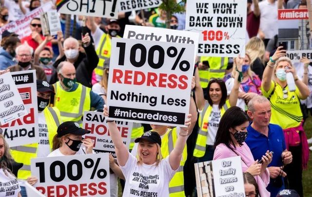 June 15, 2021: 100% Redress campaigners at a massive protest in Dublin.