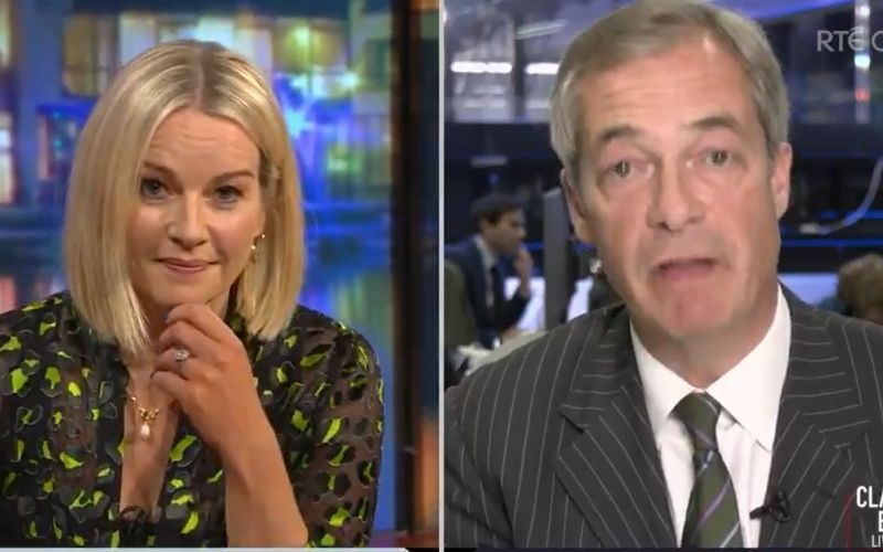 WATCH: Irish journalist spectacularly challenges Nigel Farage