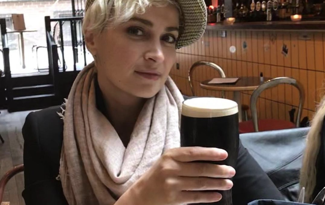 Halyna Hutchins, enjoying downtime, in Ireland, in 2020, while filming a low-budget indie movie.