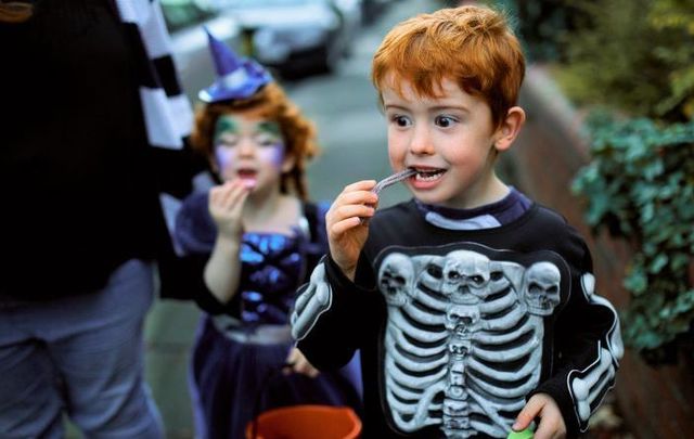 \"Trick-or-treat\"! Happy Halloween.
