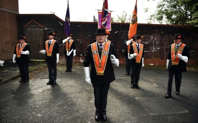 Members of the Orange Order prepare for 12th of July celebrations in 2021. 
