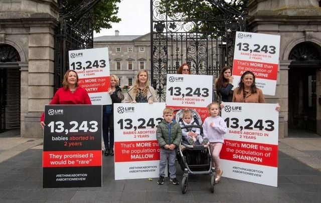 October 14, 2021: The launch of The Life Institute\'s national pro-life billboard campaign, as part of the #RethinkAbortion initiative ahead of the 3-year abortion review promised by the Health Minister.