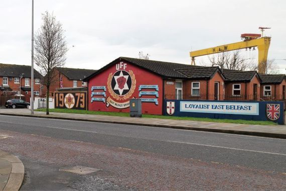 A loyalist mural in East Belfast. 