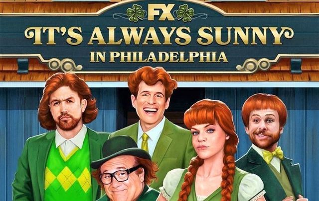 The Gang is looking a wee bit Irish in the promo poster for Season 15 of It\'s Always Sunny in Philadelphia.