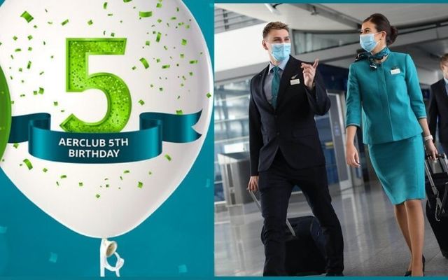 AerClub, the award-winning loyalty program of Aer Lingus, is celebrating its 5th birthday