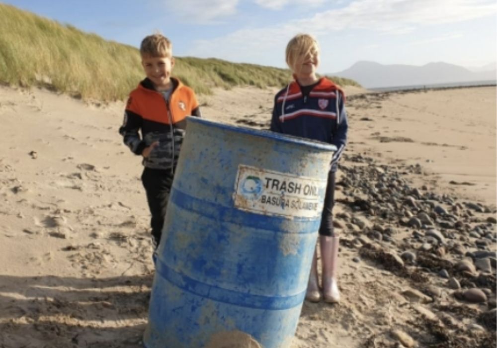 South Carolina trash can washes up on County Mayo beach