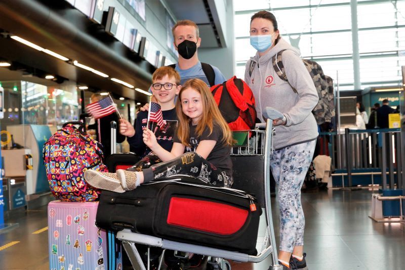 Joy at Dublin Airport as families fly to reunite after 19-month US travel ban