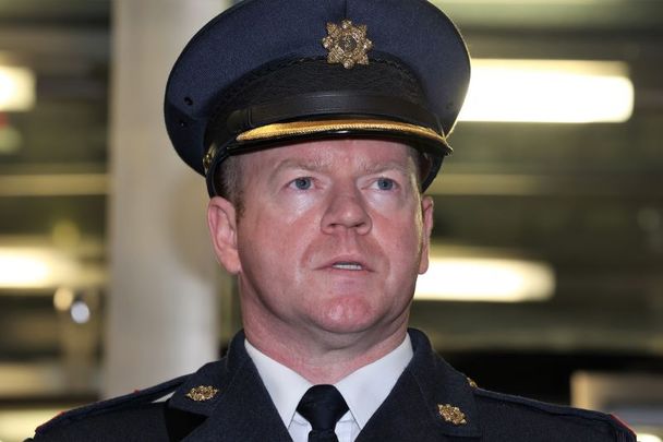 November 8, 2021: Garda Chief Superintendent Alan McGovern speaking outside the Courts in Dublin after three men were convicted in the Kevin Lunney torture case from 2019.