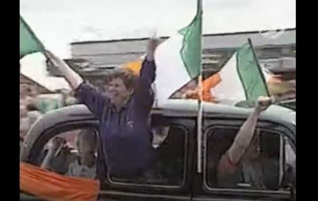 The IRA\'s ceasefire in 1994 was met with celebrations in Belfast.