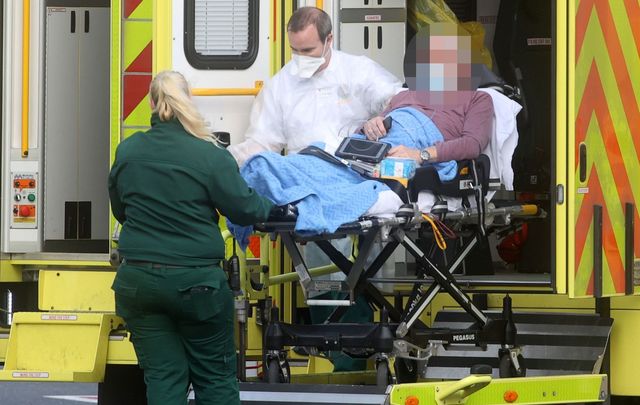 Nov 2021: An ambulance arrives to the Mater Hospital in Dublin.