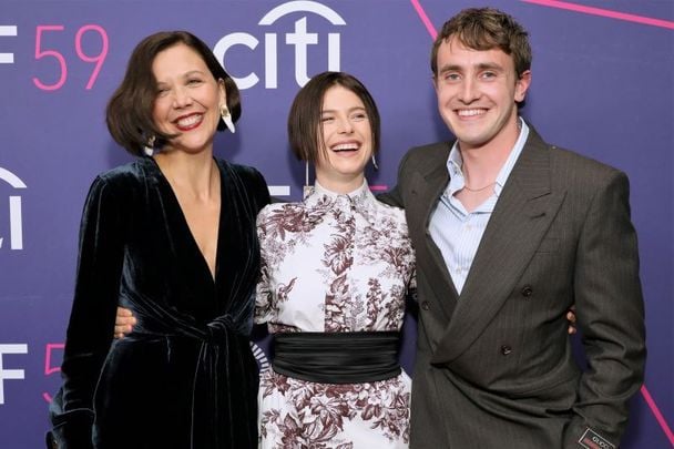 September 29, 2021: Maggie Gyllenhaal, Jessie Buckley, and Paul Mescal attend Netflix\'s \"The Lost Daughter\" premiere during the 59th New York Film Festival at Alice Tully Hall in New York City.