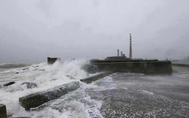 Storm Brendan hits the Dublin coast in 2019. 