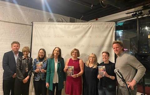 Attendees at the launch of \"Look! It\'s a Woman Writer\" at the New York Irish Center.